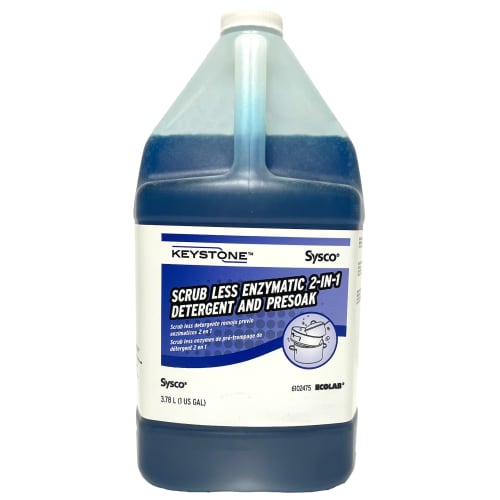 Keystone Scrub Less Enzymatic 2-in-1 Detergent and Presoak, 1 Gallon, #6102475